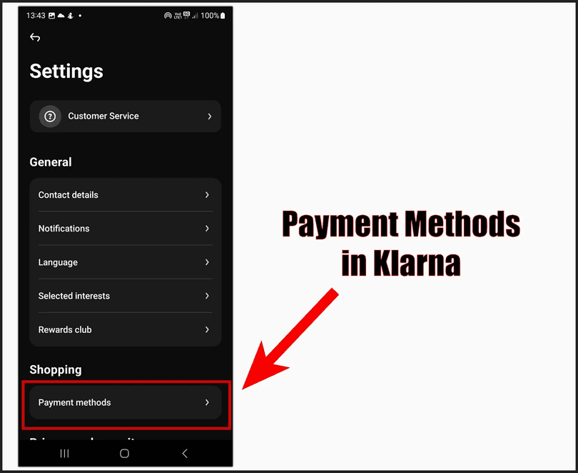 Navigate to the Payment Methods section